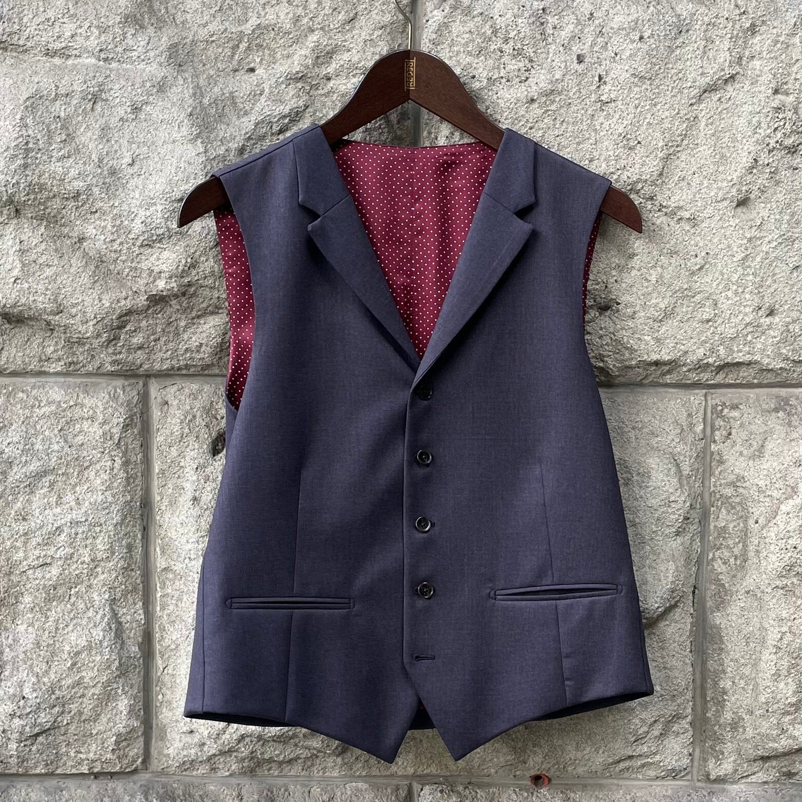 Gilet Benny Blue - Schweizer Design Gilet Atelier Treger 