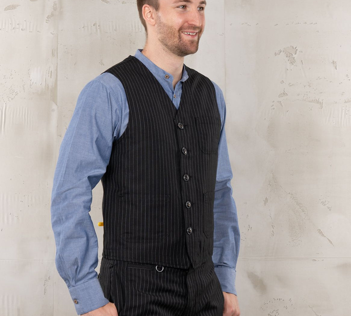 Gilet Chicago black Gilet Atelier Treger 