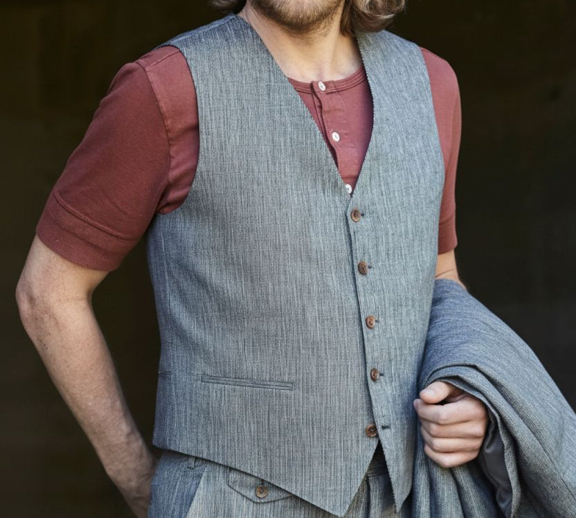 Gilet Lou Linen - Schweizer Design Gilet Atelier Treger 