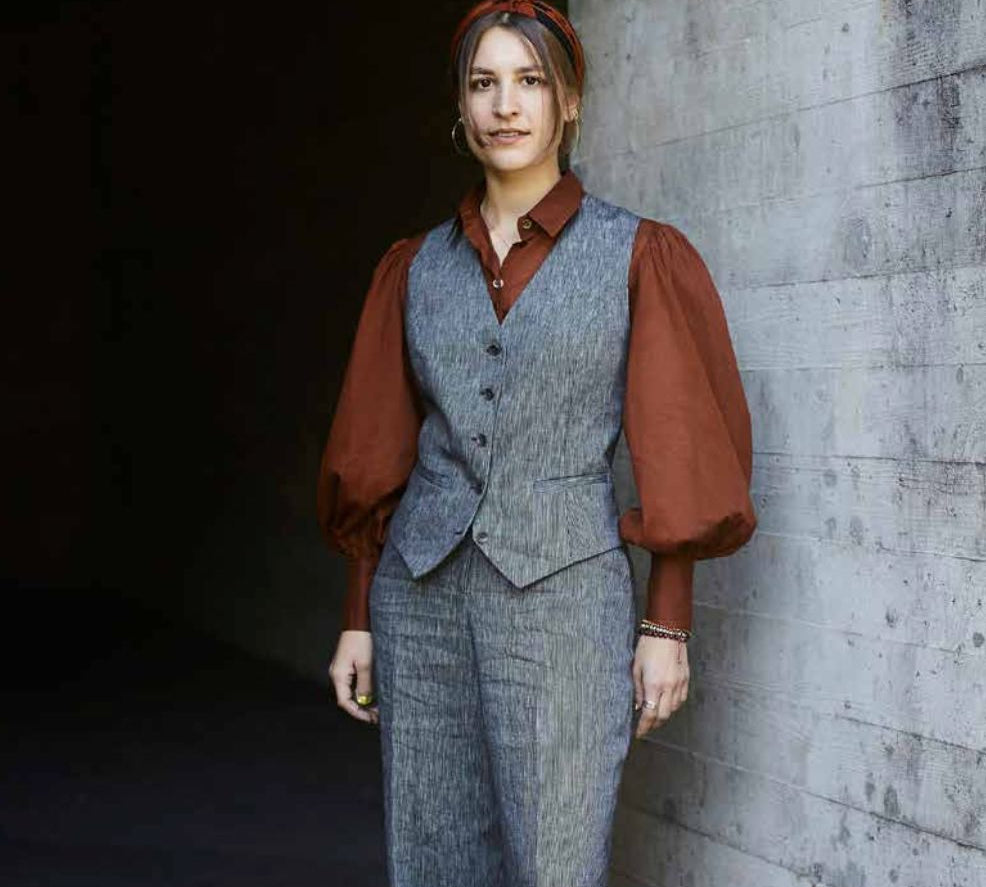 Gilet Lou Linen Woman - Schweizer Design Gilet Atelier Treger 