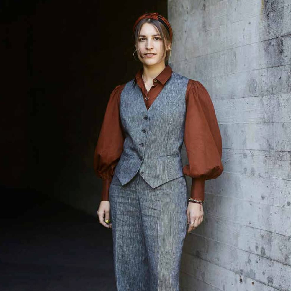 Gilet Lou Linen Woman - Schweizer Design Gilet Atelier Treger 