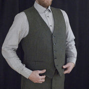 Gilet Orlando oliv - Schweizer Design Gilet Atelier Treger 
