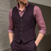 Gilet Orlando plum - Schweizer Design Gilet Atelier Treger 