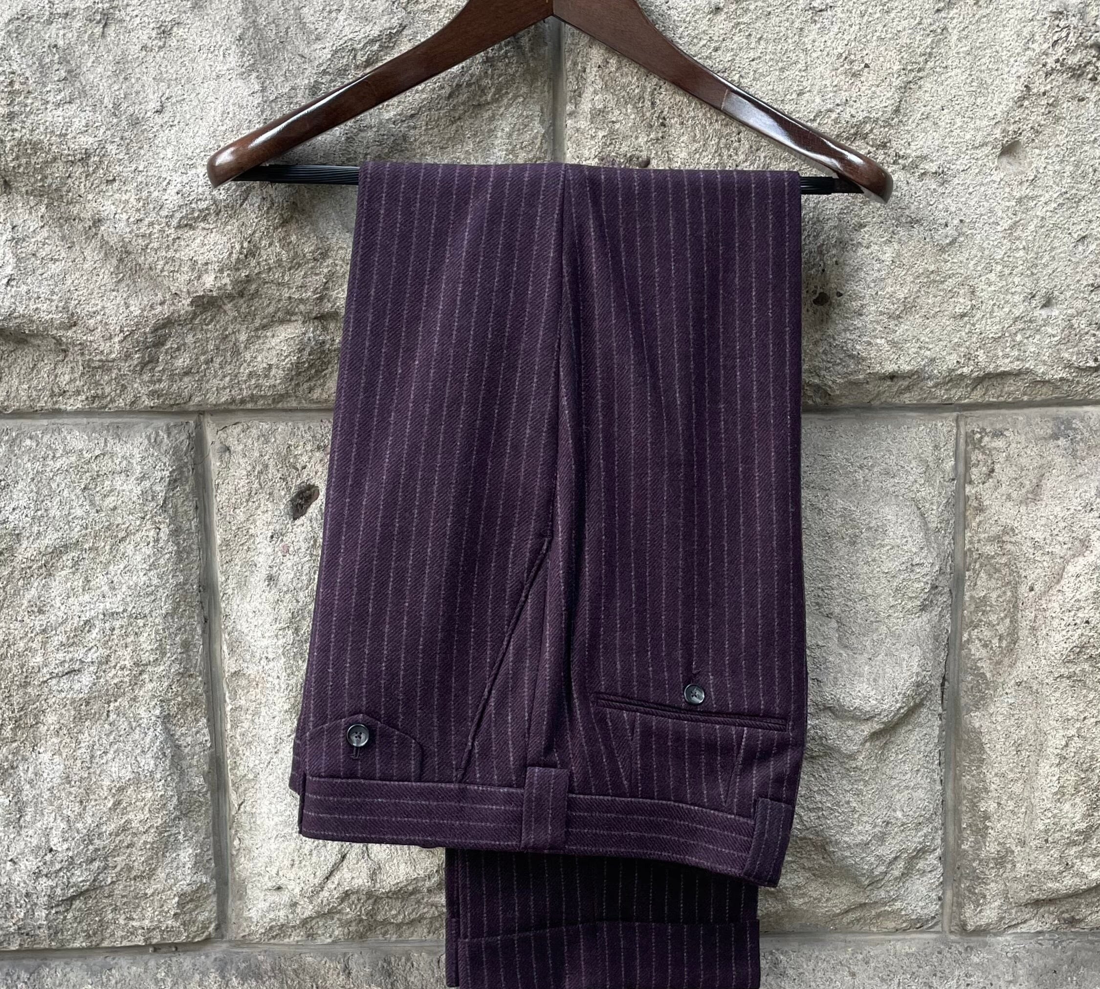 Hose Orlando plum - Schweizer Design Hosen Atelier Treger 