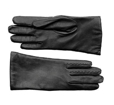 Klassische Damen Lederhandschuhe - schwarz Atelier Treger 