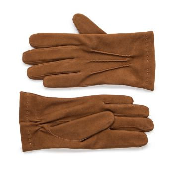Klassische Herren Wildlederhandschuhe - cognac Atelier Treger 