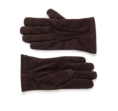 Klassische Herren Wildlederhandschuhe - nussbraun Atelier Treger 