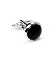 Manschettenknöpfe, runder Cabochon Black Onyx Manschettenknöpfe Atelier Treger 