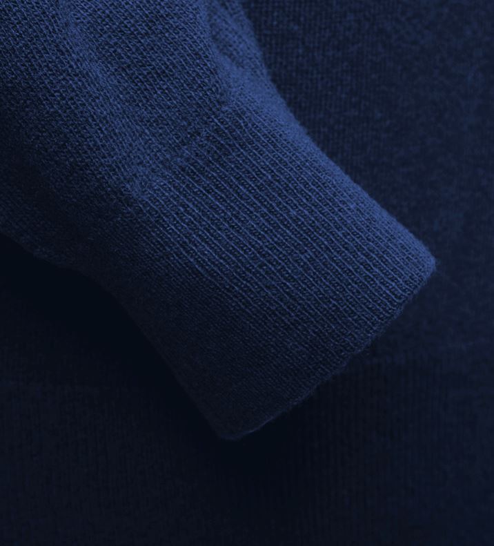 Pullover aus Lammwolle mit Sattelärmeln - Marineblau Atelier Treger 