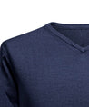 Pullover mit V-Ausschnitt - Marineblau Atelier Treger 