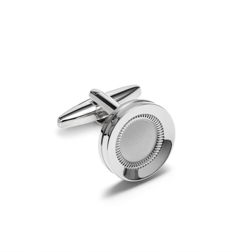 Runde Manschettenknöpfe Manschettenknöpfe Atelier Treger Silber 