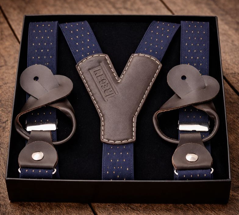 TREGER C02 mit Lederlaschen 25mm Hosenträger Atelier Treger 