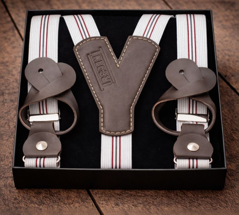 TREGER C07 mit Lederlaschen 25mm Hosenträger Atelier Treger 