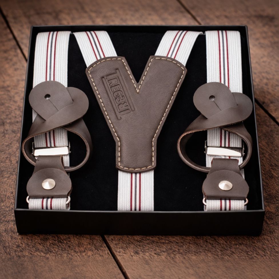 TREGER C07 mit Lederlaschen 25mm Hosenträger Atelier Treger 