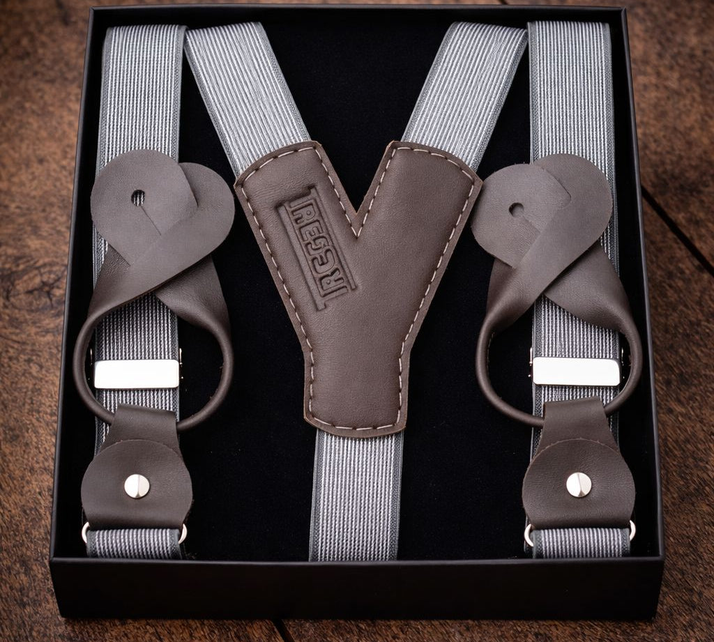 TREGER C09 mit Lederlaschen 25mm Hosenträger Atelier Treger 