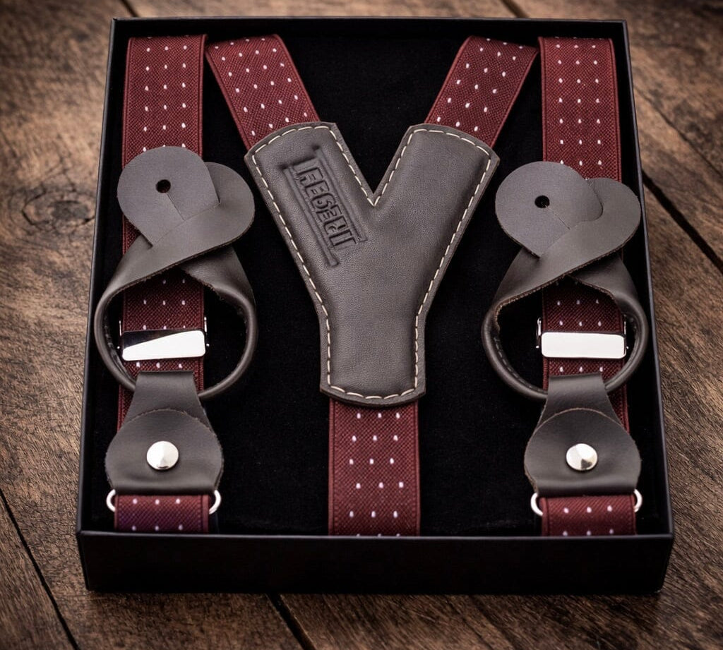 TREGER C1.11 mit Lederlaschen 25mm Hosenträger Atelier Treger 