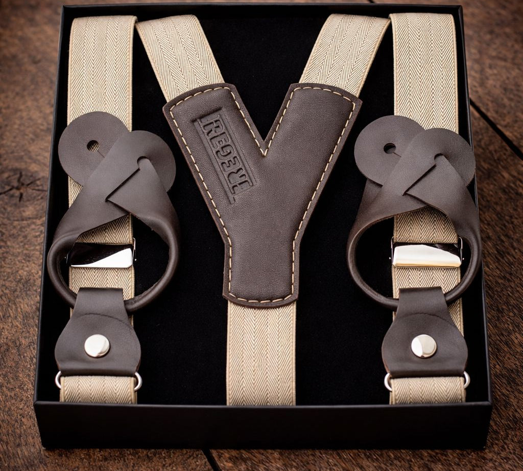 TREGER C1.2 mit Lederlaschen 25mm Hosenträger Atelier Treger 