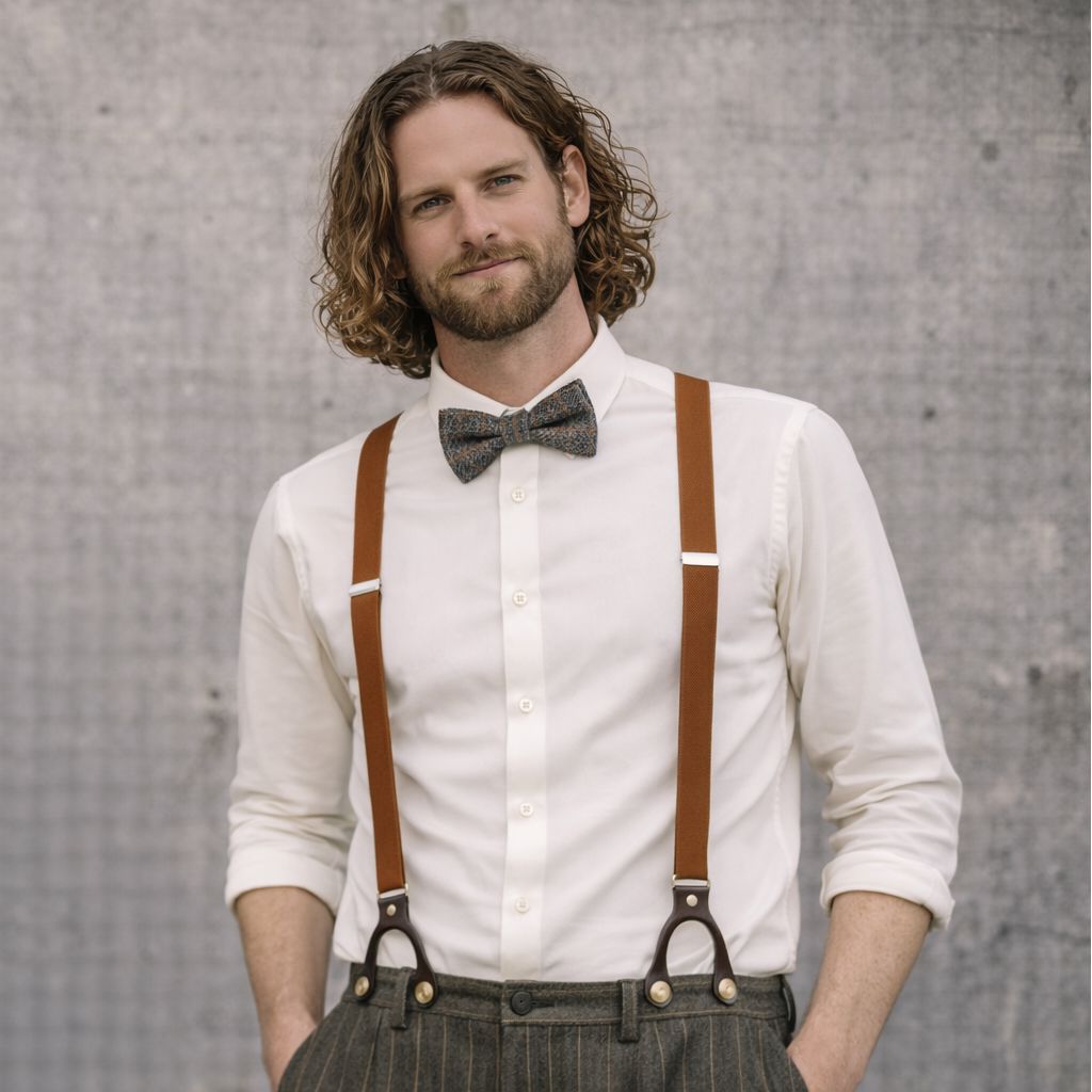 TREGER C19 mit Lederlaschen 25mm Hosenträger Atelier Treger 