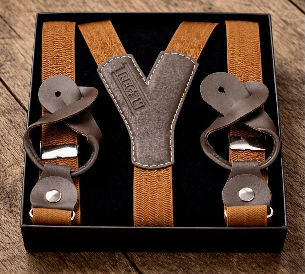 TREGER C19 mit Lederlaschen 25mm Hosenträger Atelier Treger 