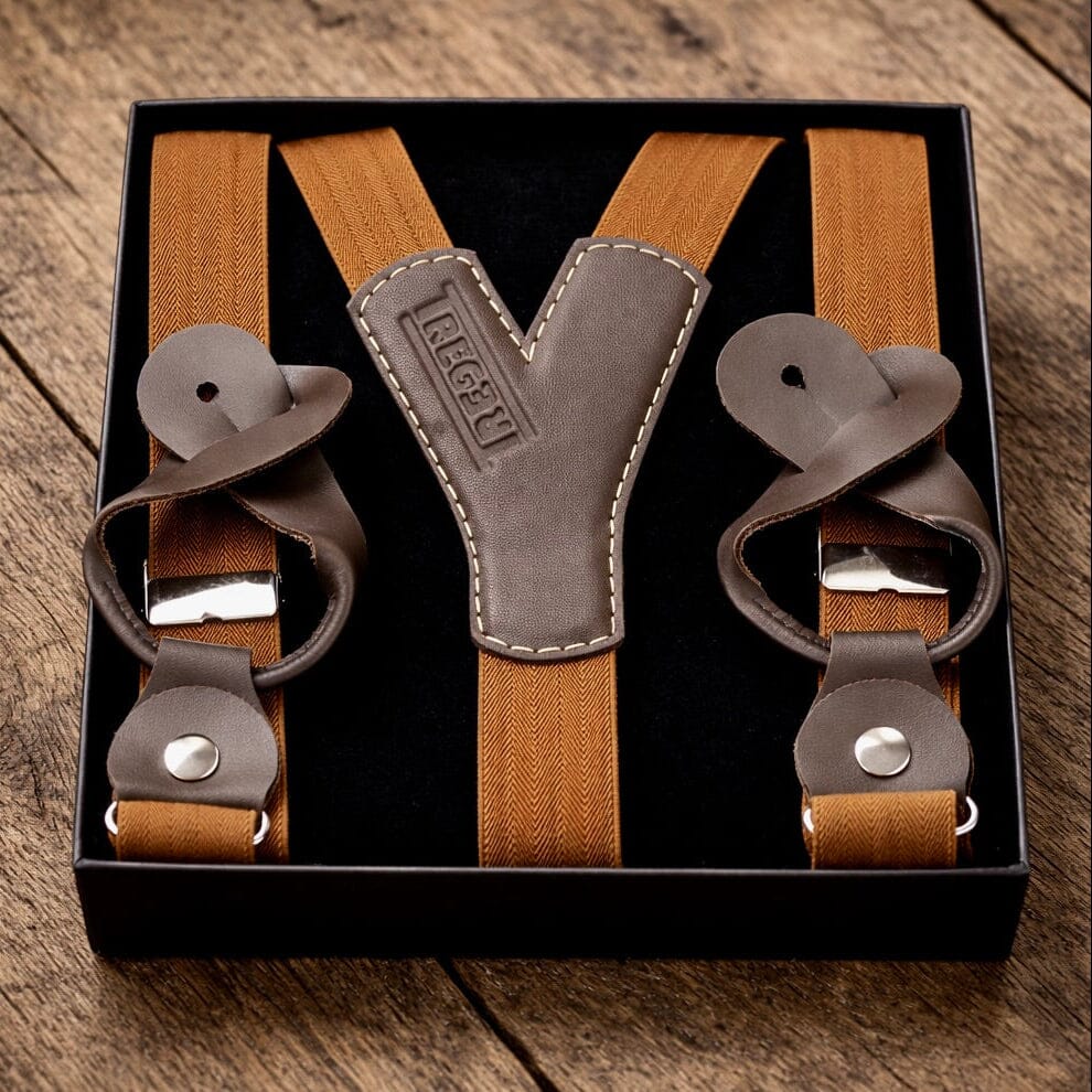 TREGER C19 mit Lederlaschen 25mm Hosenträger Atelier Treger 