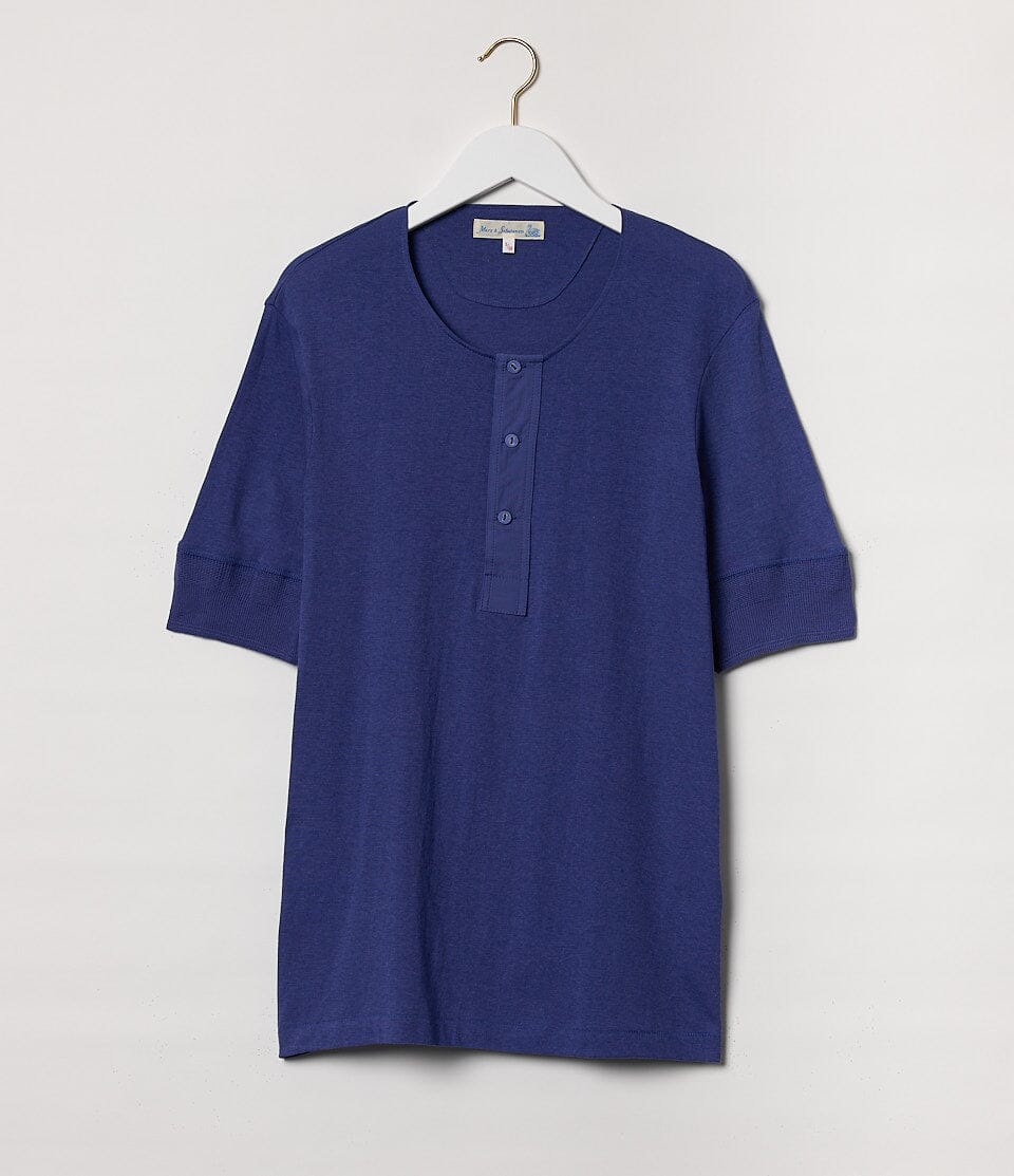 Shirt kurzarm - Blau extra leicht Atelier Treger 