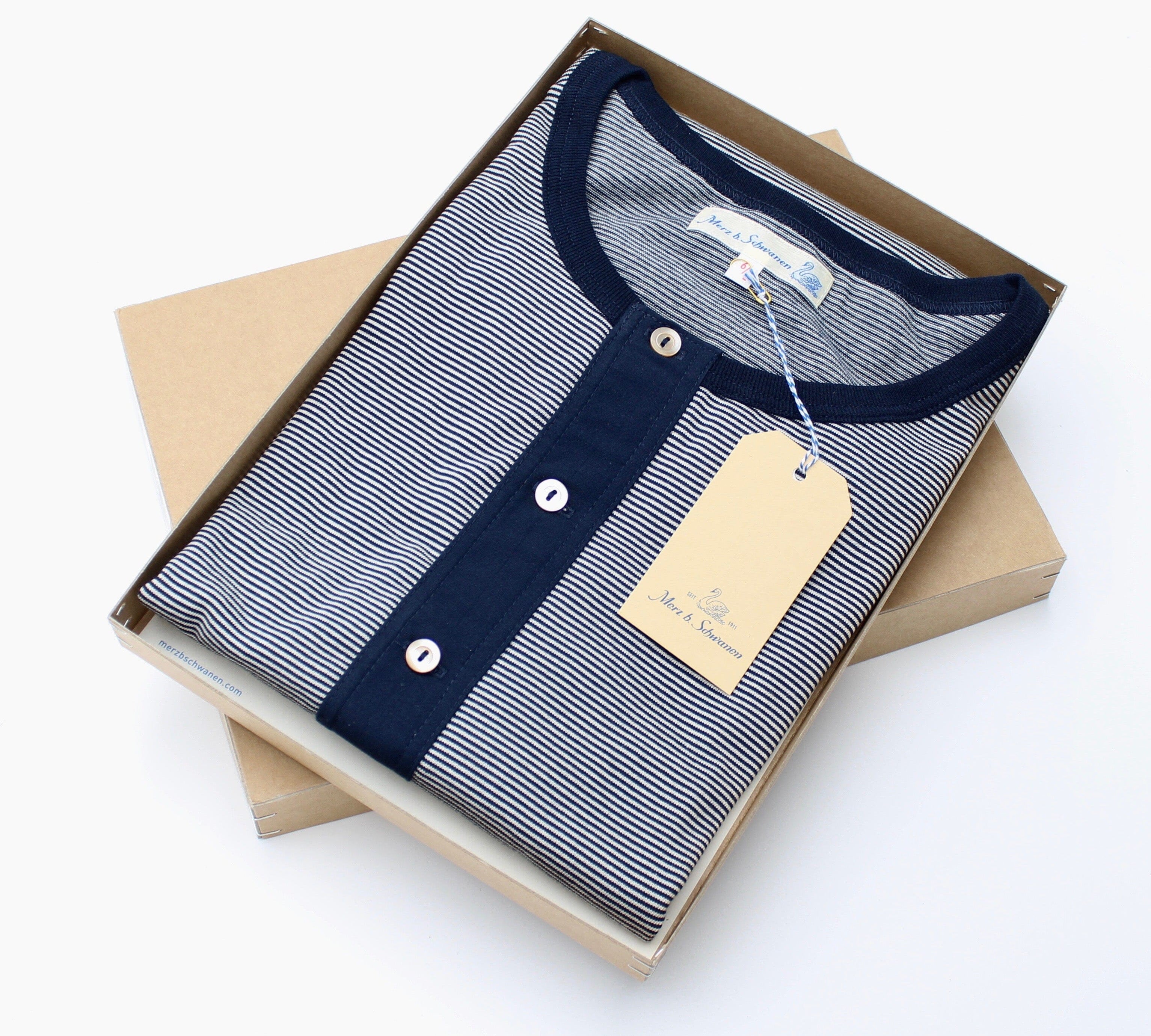 Shirt kurzarm - Farbe blau weiss gestreift Atelier Treger 