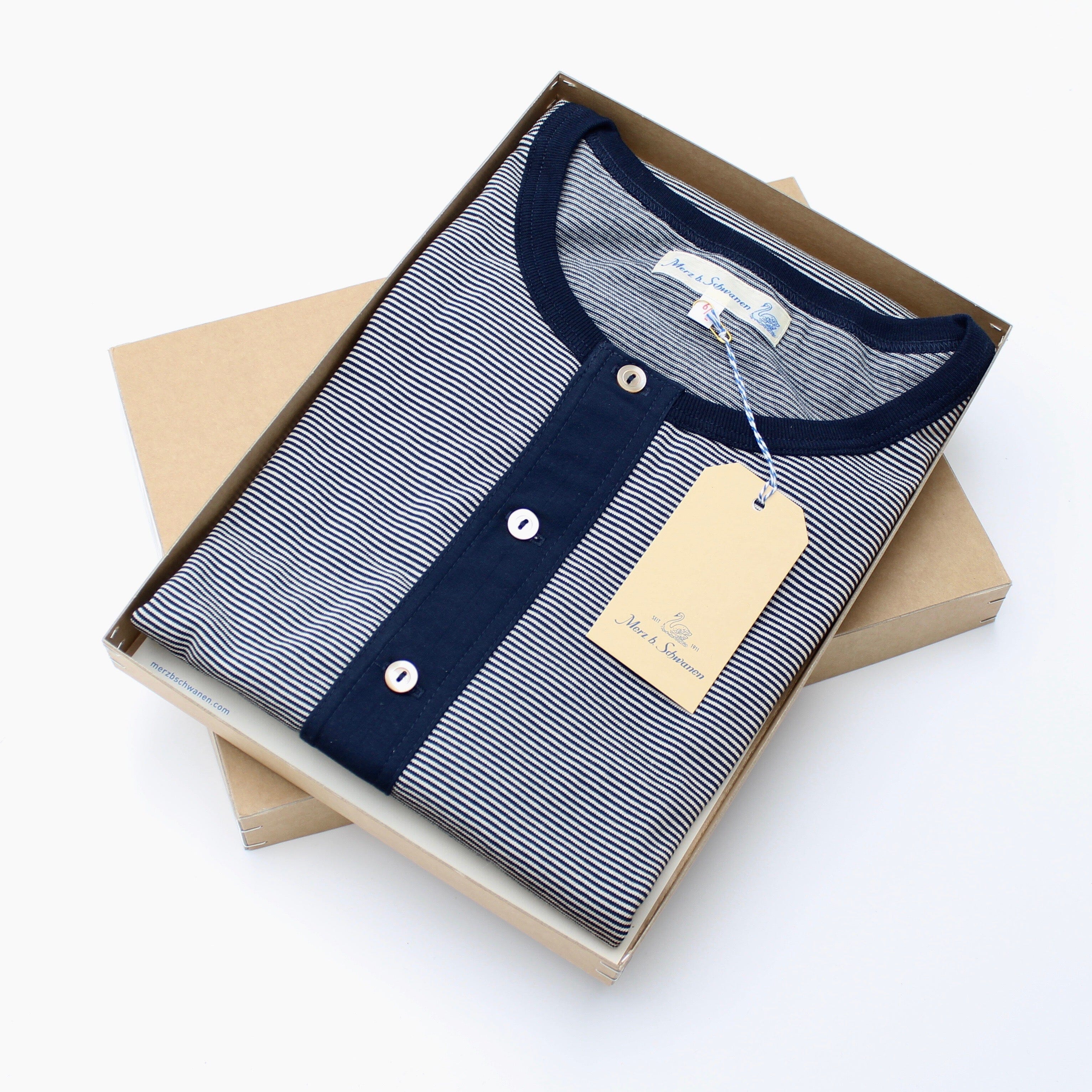 Shirt kurzarm - Farbe blau weiss gestreift Atelier Treger 