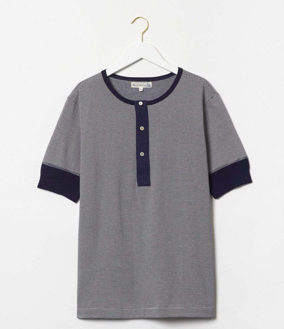 Shirt kurzarm - Farbe schwarz weiss gestreift Atelier Treger 