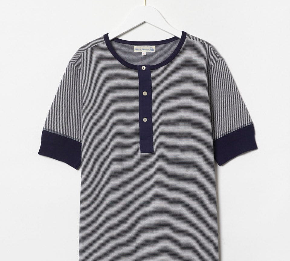 Shirt kurzarm - Farbe schwarz weiss gestreift Atelier Treger 
